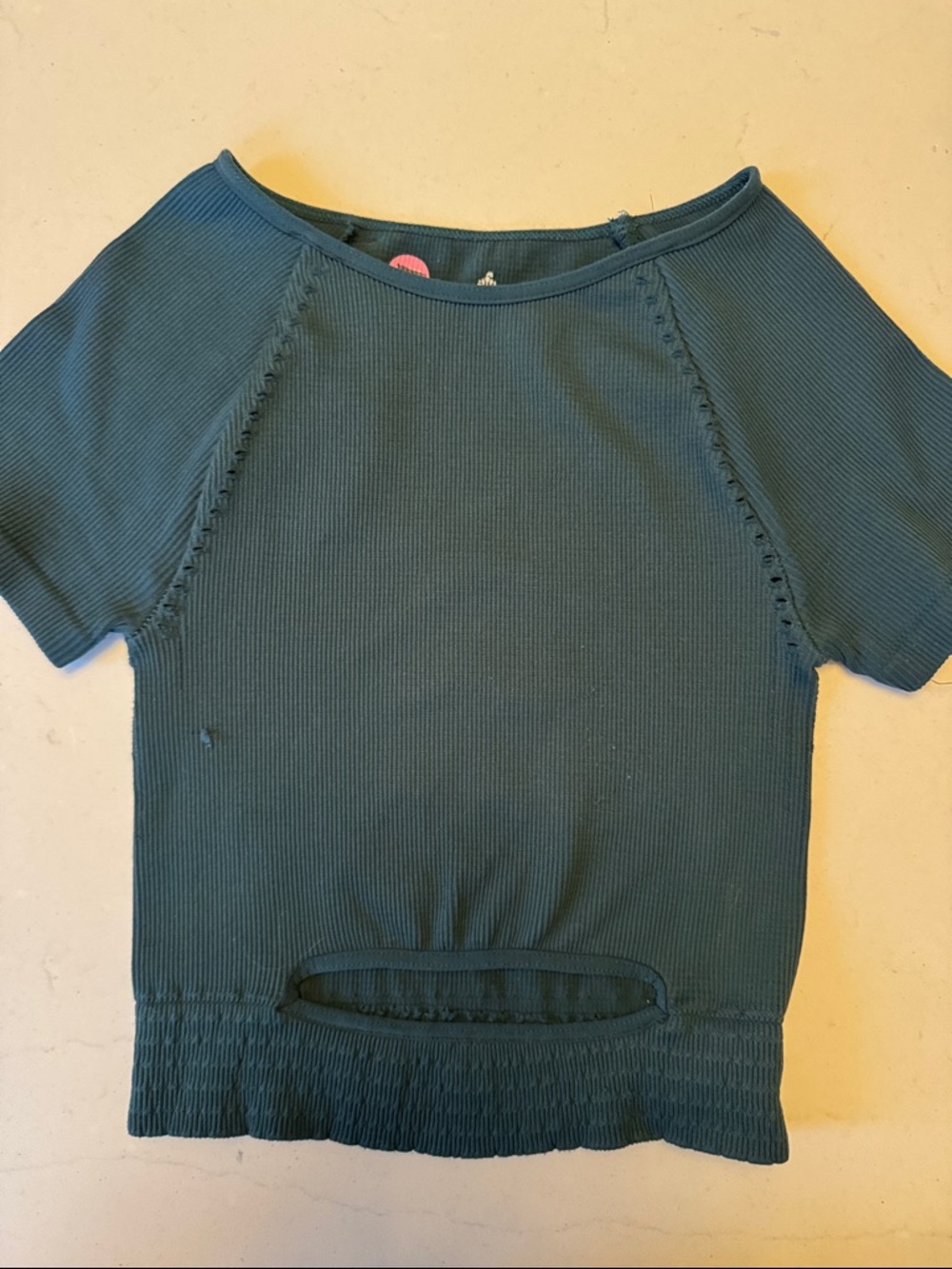 Freepeople movement Women’s Short Sleeve Ribbed Top in Teal